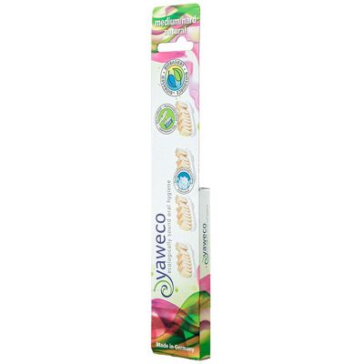 Yaweco Ersatzteile für Nature Hard Medium Zahnbürsten, 4 Stück Yaweco Ersatzteile für Nature Hard Medium Zahnbürsten, 4 Stück