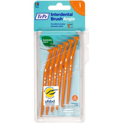 TePe Angle Interdentalbürste 0,45 Orange 6 Einheiten TePe Angle Interdentalbürste 0,45 Orange 6 Einheiten