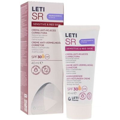 Leti Sr Antiredness Corrective Cream SPF 30 40 ml Leti Sr Antiredness Corrective Cream SPF 30 40 ml