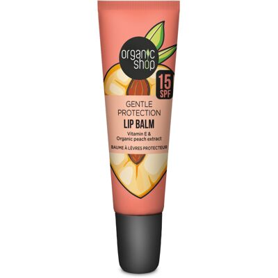 Organic Shop Lippenbalsam mit Pfirsichextrakt LSF 15 10 ml Organic Shop Lippenbalsam mit Pfirsichextrakt LSF 15 10 ml