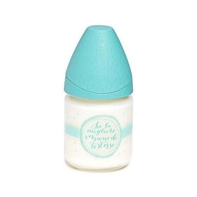 Suavinex Baby Flasche Glas Silikon Sauger 3 Stellungen - Babyflasche Suavinex Baby Flasche Glas Silikon Sauger 3 Stellungen - Babyflasche