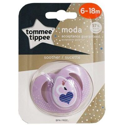 Tommee Tippee Tommee Tippee MODA Baby Schnuller - 6-18 Monate, Lila Tommee Tippee Tommee Tippee MODA Baby Schnuller - 6-18 Monate, Lila