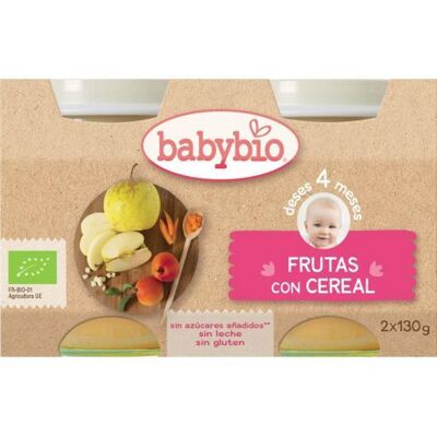 Babybio Glas mit Früchten und Müsli, 130 g 130 gr Babybio Glas mit Früchten und Müsli, 130 g 130 gr
