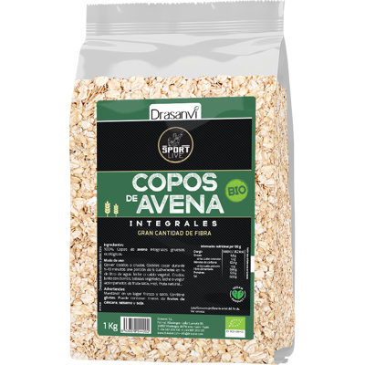 Drasanvi BIO Sport lebende ganze Haferflocken 1 kg Drasanvi BIO Sport lebende ganze Haferflocken 1 kg