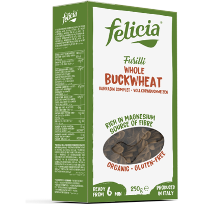 Felicia Bio Vollkorn-Saraceno-Fusilli-Nudeln 250 gr Felicia Bio Vollkorn-Saraceno-Fusilli-Nudeln 250 gr
