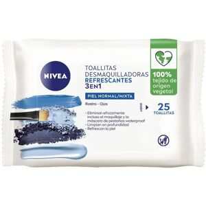 Nivea 3-in-1 erfrischende Make-up-Entferner-Tücher, 25 Einheiten Nivea 3-in-1 erfrischende Make-up-Entferner-Tücher, 25 Einheiten