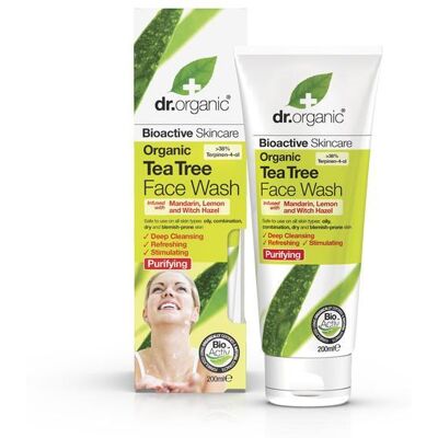 Dr. Organic Organisches Teebaum Gesichtsreinigungs Gel 200 ml Dr. Organic Organisches Teebaum Gesichtsreinigungs Gel 200 ml