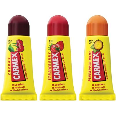 Carmex Minis feuchtigkeitsspendender Lippenbalsam LSF 15, 3 Einheiten Carmex Minis feuchtigkeitsspendender Lippenbalsam LSF 15, 3 Einheiten