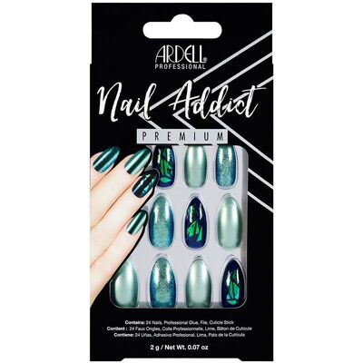 Ardell Green Glitter Chrome Künstliche Nägel - 24 Stück Ardell Green Glitter Chrome Künstliche Nägel - 24 Stück
