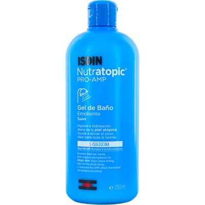 Isdin Nutratopic Pro-AMP Emollient Badesgel - Atopische Haut, 750ml Isdin Nutratopic Pro-AMP Emollient Badesgel - Atopische Haut, 750ml