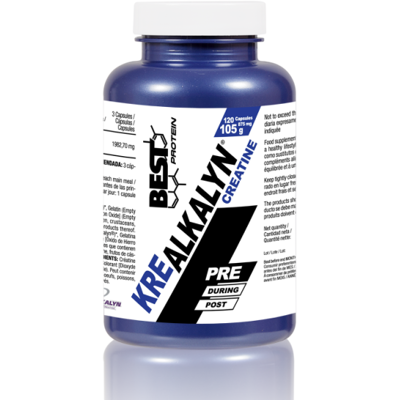 Best Protein Kre Alkalyn 120 Kapseln 875 mg - Kreatinsupplement Best Protein Kre Alkalyn 120 Kapseln 875 mg - Kreatinsupplement