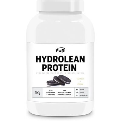 Hydrolean Protein Cookies Cream - Proteinpulver - 1kg Hydrolean Protein Cookies Cream - Proteinpulver - 1kg