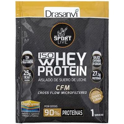 Drasanvi Whey Protein Isolat Cookies und Sahne - Proteinpulver Drasanvi Whey Protein Isolat Cookies und Sahne - Proteinpulver