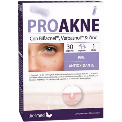 Dietmed Proakne 30 Kapseln - Akne-Unterstützung Dietmed Proakne 30 Kapseln - Akne-Unterstützung