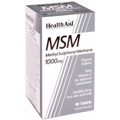 HealthAid MSM Methylsulfonylmethan 1000 mg 90 Tabletten HealthAid MSM Methylsulfonylmethan 1000 mg 90 Tabletten