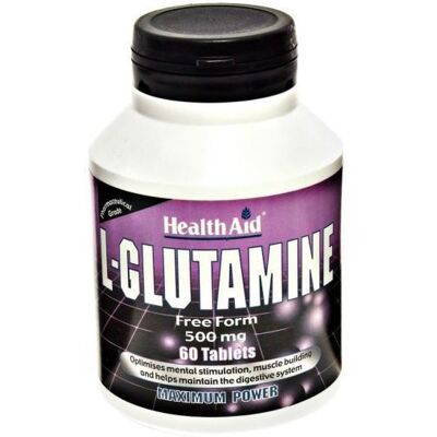 Health Aid L-Glutamin 500mg Tabletten - Nahrungsergänzung Health Aid L-Glutamin 500mg Tabletten - Nahrungsergänzung