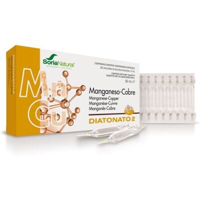 Soria Natural Diatonato 2 - Mn-Cu 28 Fläschchen Soria Natural Diatonato 2 - Mn-Cu 28 Fläschchen