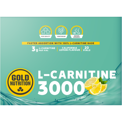 GoldNutrition L-Carnitin 3000 mg Zitrone 20 Ampullen GoldNutrition L-Carnitin 3000 mg Zitrone 20 Ampullen