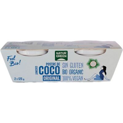 Naturgreen Bio-Natur-Kokosnussdessert 2 x 125 g 250 gr Naturgreen Bio-Natur-Kokosnussdessert 2 x 125 g 250 gr
