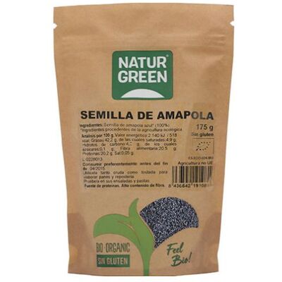 Naturgreen Ökologischer Mohn 175g 175 gr Naturgreen Ökologischer Mohn 175g 175 gr