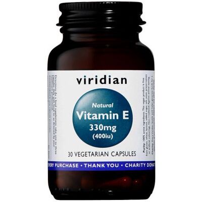 Viridian Natürliches Vitamin E 330 mg (400 IE) 30 Gemüsekapseln Viridian Natürliches Vitamin E 330 mg (400 IE) 30 Gemüsekapseln