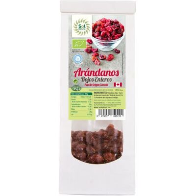 Sol Natural Rote Cranberries aus Kanada Sugar Free Bio 125 gr 125 gr Sol Natural Rote Cranberries aus Kanada Sugar Free Bio 125 gr 125 gr