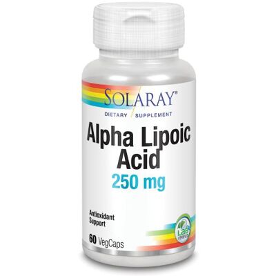Solaray Alpha-Liponsäure 250 mg 60 pflanzliche Kapseln 60 Units Solaray Alpha-Liponsäure 250 mg 60 pflanzliche Kapseln 60 Units