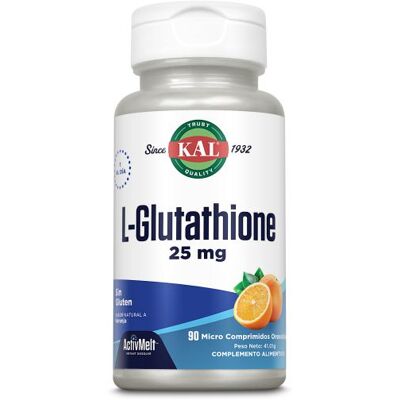 Kal L-Glutathione 25mg Nahrungsergänzung - 90 Kapseln Kal L-Glutathione 25mg Nahrungsergänzung - 90 Kapseln