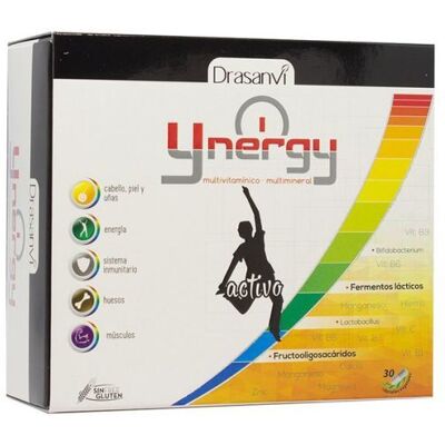 Drasanvi Ynergy Active - Multivitamin Vegane Kapseln - Immun & Hautsupport Drasanvi Ynergy Active - Multivitamin Vegane Kapseln - Immun & Hautsupport