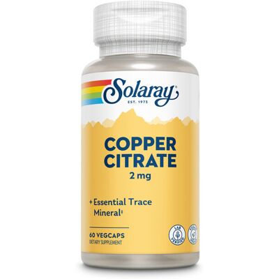 Solaray Kupfercitrat 2 mg 60 pflanzliche Kapseln Solaray Kupfercitrat 2 mg 60 pflanzliche Kapseln