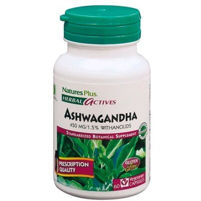 Natures Plus Ashwagandha Wurzel 450 mg - Kräuterpräparat Natures Plus Ashwagandha Wurzel 450 mg - Kräuterpräparat