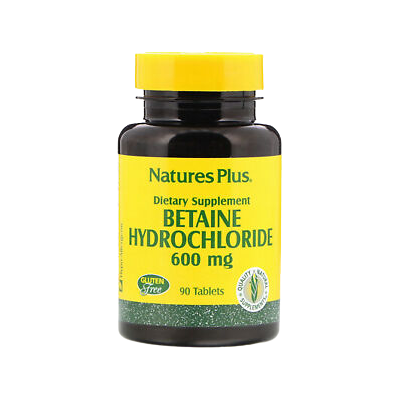 NaturesPlus Betaina Hydrochlorid 600 mg 90 Comprimidos NaturesPlus Betaina Hydrochlorid 600 mg 90 Comprimidos