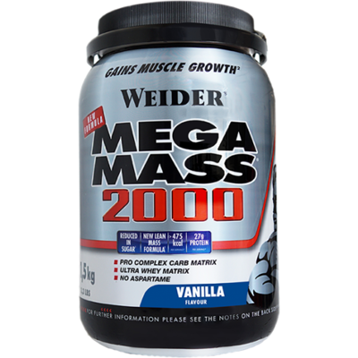 Weider Mega Mass 2000 Vanillegeschmack 1 5 kg Weider Mega Mass 2000 Vanillegeschmack 1 5 kg