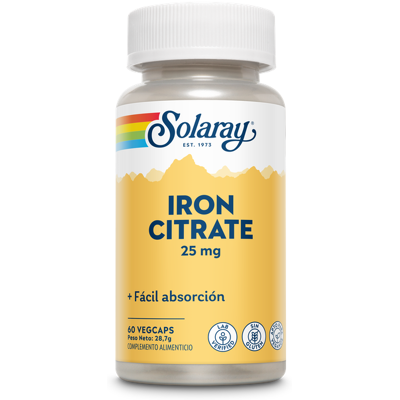 Solaray Eisen(II)-citrat 25 mg 60 pflanzliche Kapseln Solaray Eisen(II)-citrat 25 mg 60 pflanzliche Kapseln