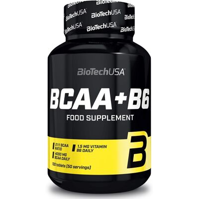 BioTechUSA BCAA + B6 - 100 Tabletten - Unterstützung bei Muskelregeneration und Energie BioTechUSA BCAA + B6 - 100 Tabletten - Unterstützung bei Muskelregeneration und Energie