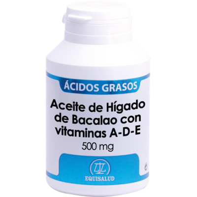 Equisalud Cod Liver Oil With Vitamins A-D-E 500 mg 180 Equisalud Cod Liver Oil With Vitamins A-D-E 500 mg 180