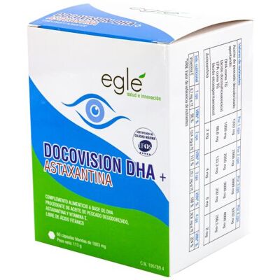 Eglé Docovision DHA + Astaxanthin 60 Kapseln 60 Units Eglé Docovision DHA + Astaxanthin 60 Kapseln 60 Units