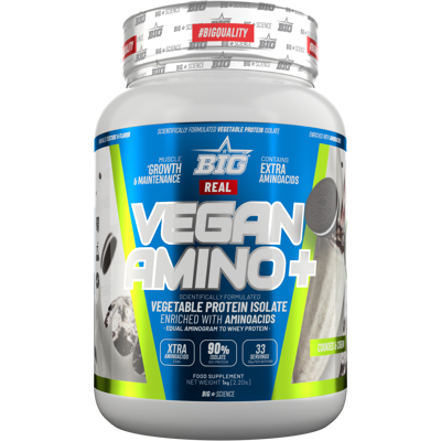 BIG Echtes veganes Amino + 1 kg Cookies & Cream BIG Echtes veganes Amino + 1 kg Cookies & Cream