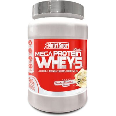 Nutrisport Mega Protein 5 Whey Vanille 900 g - Proteinpulver Nutrisport Mega Protein 5 Whey Vanille 900 g - Proteinpulver