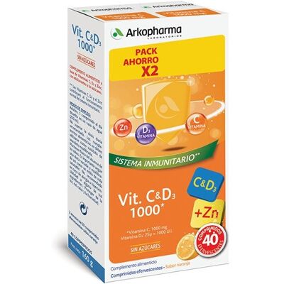 Arkopharma Arkovital Vitamin C und D3 1000 mg 40 Kapseln Arkopharma Arkovital Vitamin C und D3 1000 mg 40 Kapseln