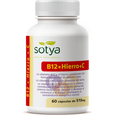 Sotya Vitamin B12 Eisen & C - Unterstützung für rote Blutkörperchen & Energie Sotya Vitamin B12 Eisen & C - Unterstützung für rote Blutkörperchen & Energie