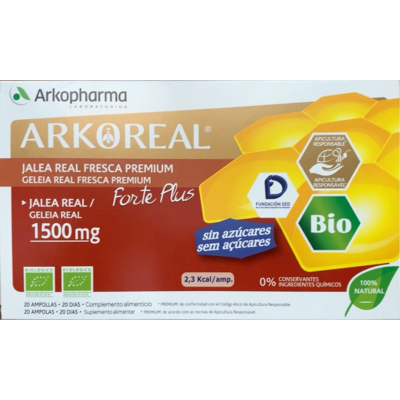 Arkopharma Arkoreal Frisches Gelée Royale 20 Ampullen 1500 mg Arkopharma Arkoreal Frisches Gelée Royale 20 Ampullen 1500 mg