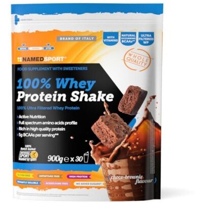 Named Sport Whey Protein 100% Shake Schoko-Brownie 900 gr Named Sport Whey Protein 100% Shake Schoko-Brownie 900 gr