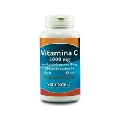 Naturbite Vitamin C 1000 mg mit Hagebutte 20 mg 60 Kapseln Naturbite Vitamin C 1000 mg mit Hagebutte 20 mg 60 Kapseln
