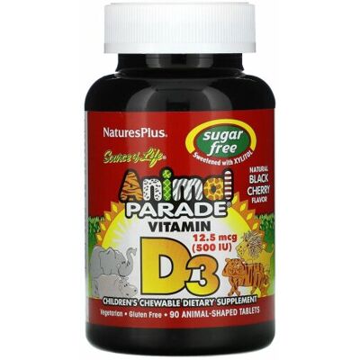 NaturesPlus Animal Parade Vit D3 500Ui 90 Tabletten Mast NaturesPlus Animal Parade Vit D3 500Ui 90 Tabletten Mast