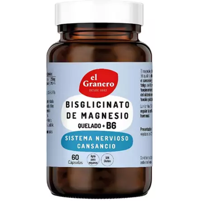 El Granero Integral Magnesiumbisglycinat mit B6 60 Kapseln El Granero Integral Magnesiumbisglycinat mit B6 60 Kapseln