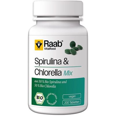 Raab Vitalfood Spirulina+Chlorella-Alge 440 mg 200 Bio-Vegan-Tabletten Raab Vitalfood Spirulina+Chlorella-Alge 440 mg 200 Bio-Vegan-Tabletten