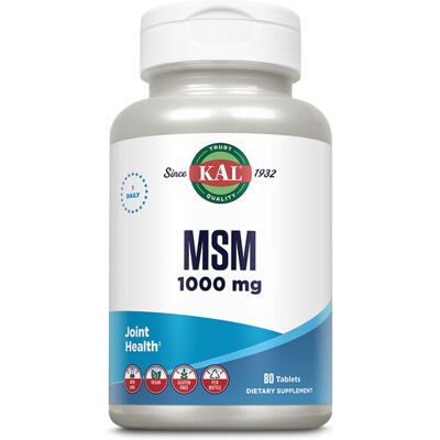 Kal MSM 1000 mg Tabletten - Unterstützt Gelenkgesundheit Kal MSM 1000 mg Tabletten - Unterstützt Gelenkgesundheit