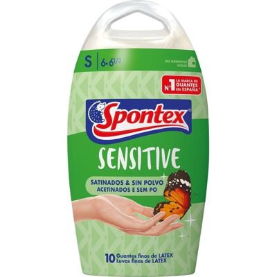 Spontex Spontex Latex Sensitive Guantes Satinados Sin Polvo Talla S S Spontex Spontex Latex Sensitive Guantes Satinados Sin Polvo Talla S S