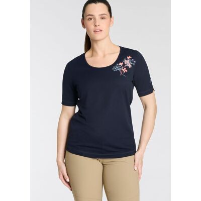 T-Shirt MAIER SPORTS, Damen, Gr. 46, blau (night sky), Obermaterial: 100% Polyester, Rundhals, Shirts T-Shirt, Atmungsaktiv & schnell trocknend T-Shirt MAIER SPORTS, Damen, Gr. 46, blau (night sky), Obermaterial: 100% Polyester, Rundhals, Shirts T-Shirt, Atmungsaktiv & schnell trocknend